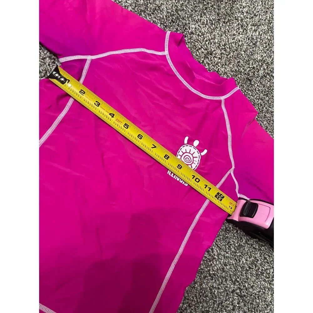 Costalista pink Illinois Turtle long sleeve protective swim shirt / rash guard M